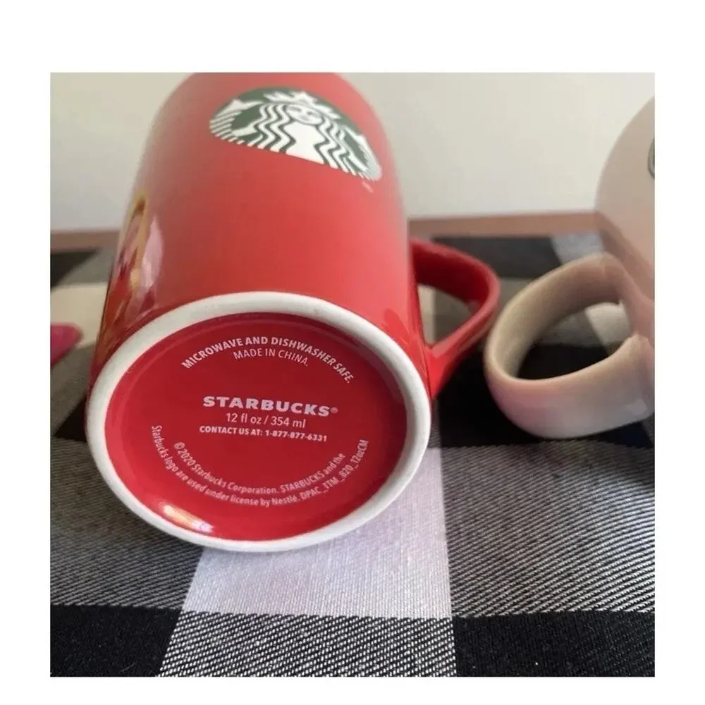 Starbucks Coffee Mug Cup Siren Logo 2006/2020/2024/2014 Red /white Mugs